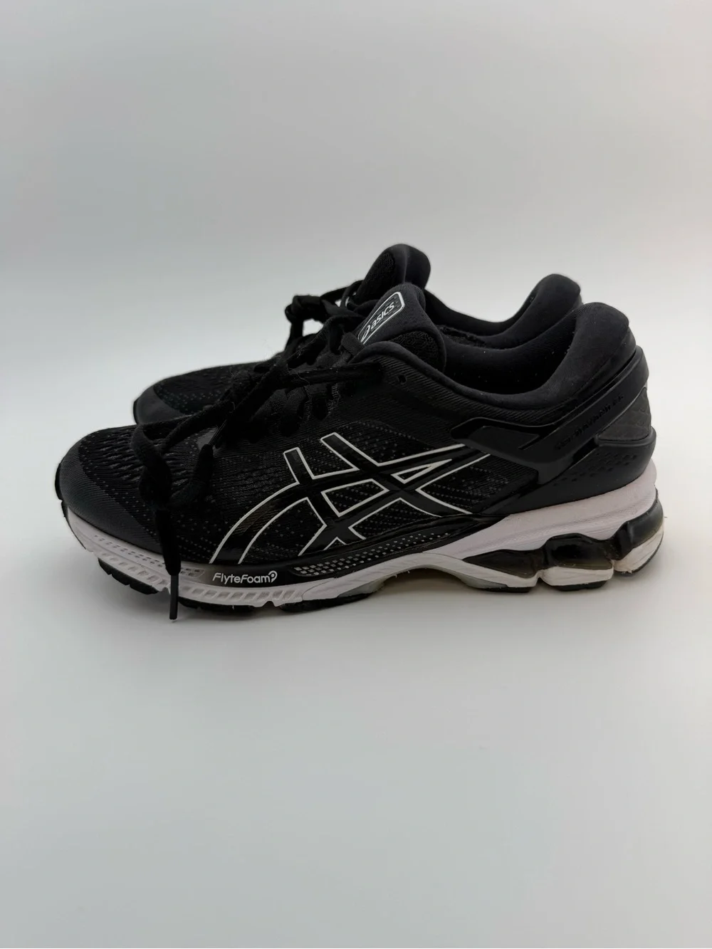 ASICS Women's Black Athletic Running Shoes with White Accents